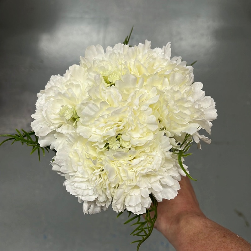 Carnation Flower Bouquet x 37cm – Ivory
