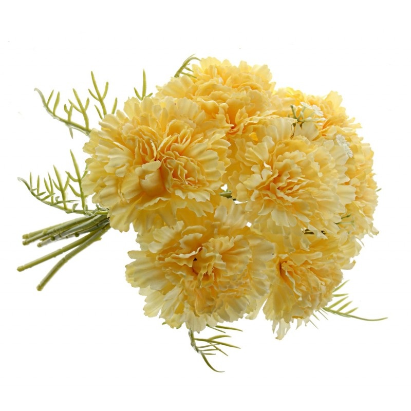 Carnation Flower Bouquet x 37cm – Yellow