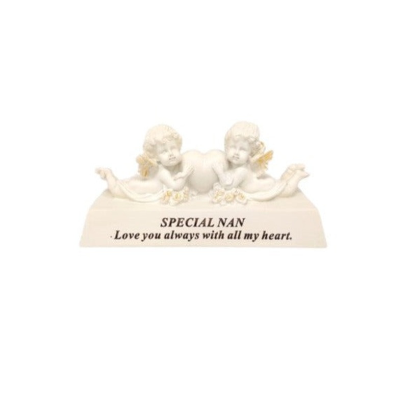Cream Cherubs on a Plinth – Special Nan