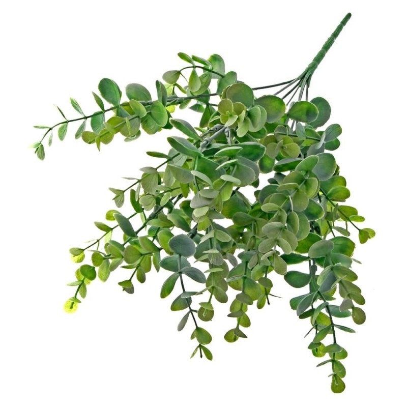 Plastic Eucalyptus Leaf Bush – Green & Grey – 35cm Length