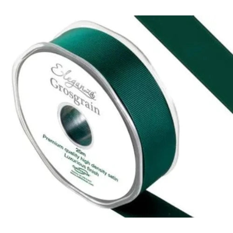 Premium Grosgrain Ribbon 25mm x 20m – Green