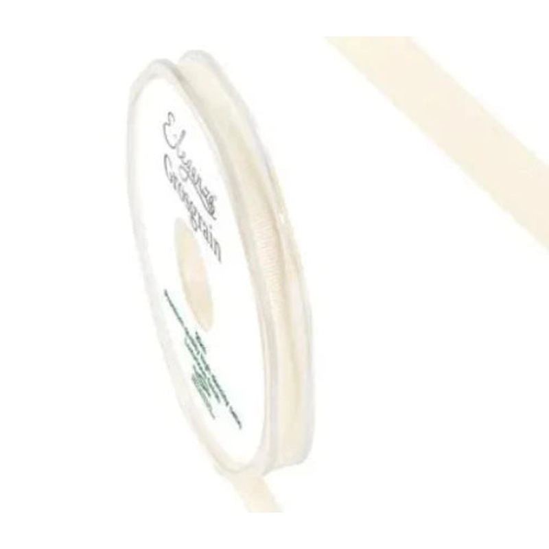 Premium Grosgrain Ribbon 6mm x 20m – Ivory