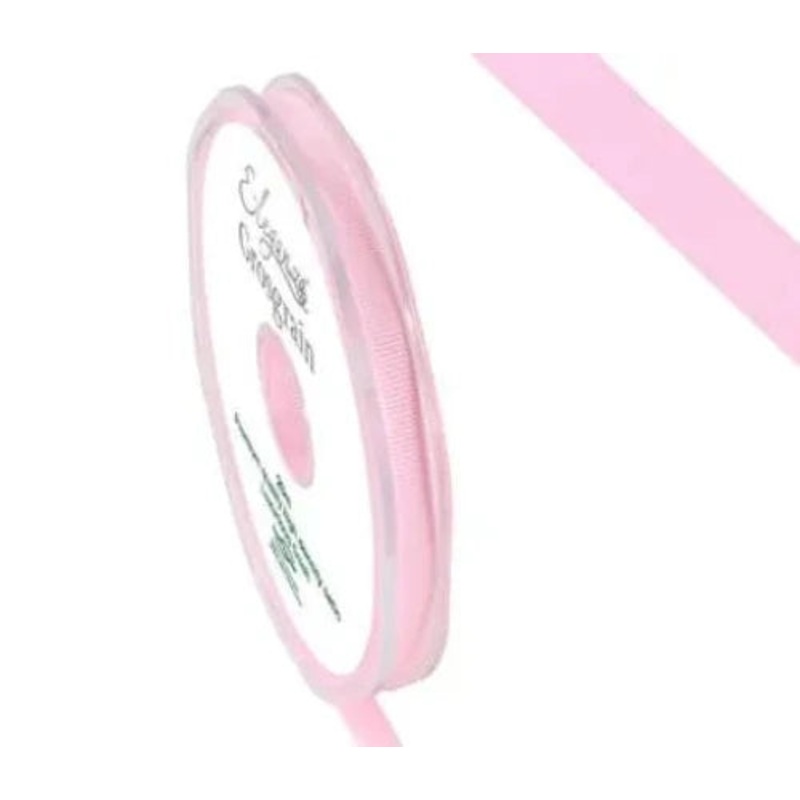 Premium Grosgrain Ribbon 6mm x 20m – Light Pink