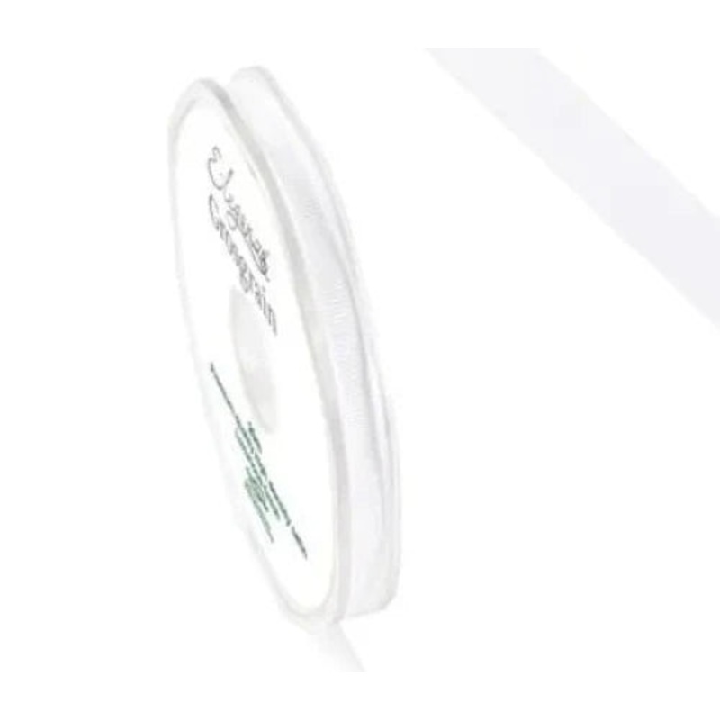 Premium Grosgrain Ribbon 6mm x 20m – White