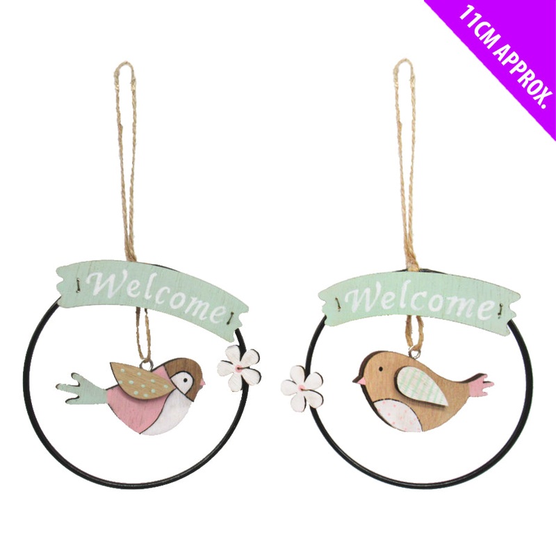 Single 11cm Welcome Bird Hanger  – One Selected At Random