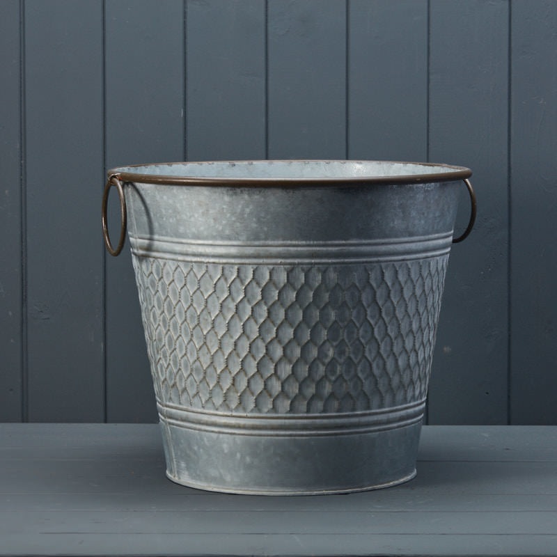 Zinc Honeycomb Planter – 34cm