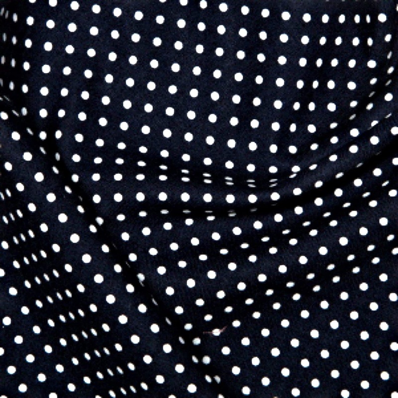 1 Metre 3mm Polka Dot 100% Cotton Poplin Fabric x 112cm wide – Navy