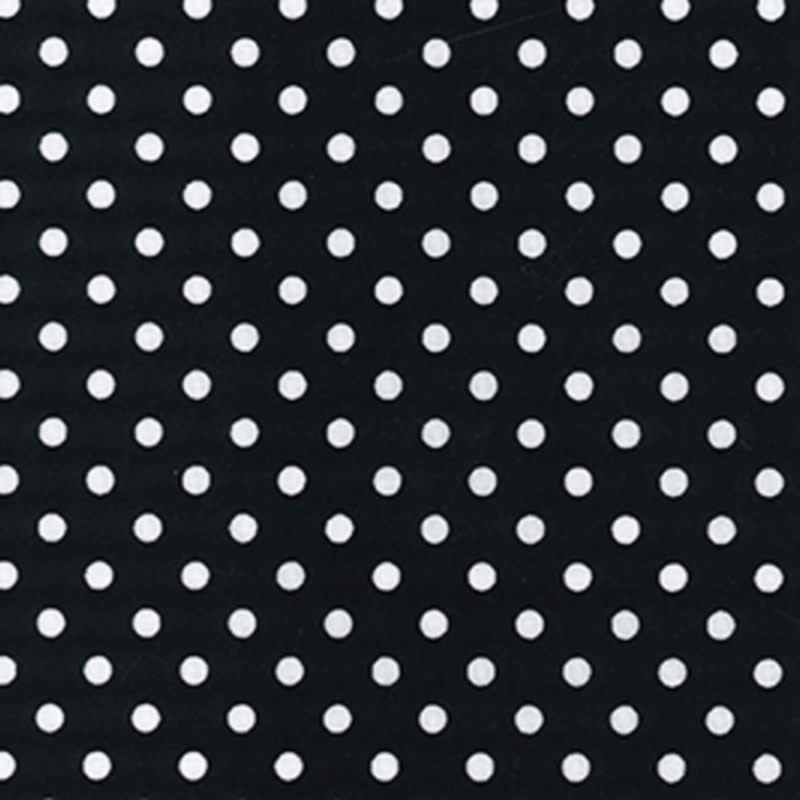 1 Metre Black 4mm Polka Dot Polycotton Fabric x 112cm Width