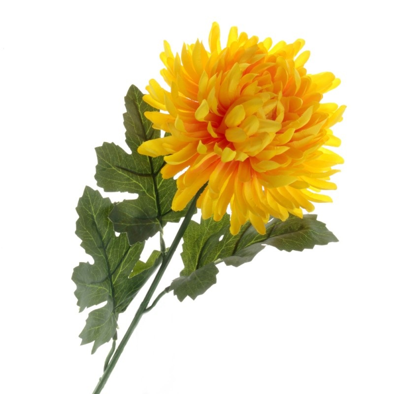 Chrysanthemum Bloom Flower Stem – Length 66cm – Yellow