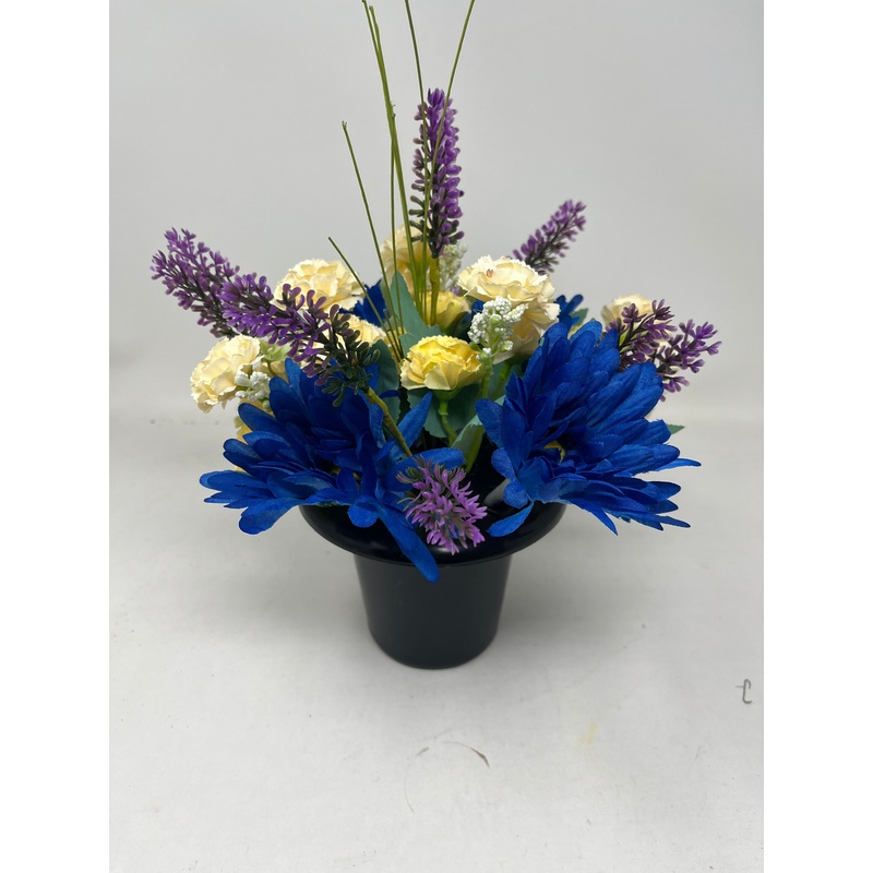 HANDMADE replacement pot with  gerberas, lavender, mini carnation