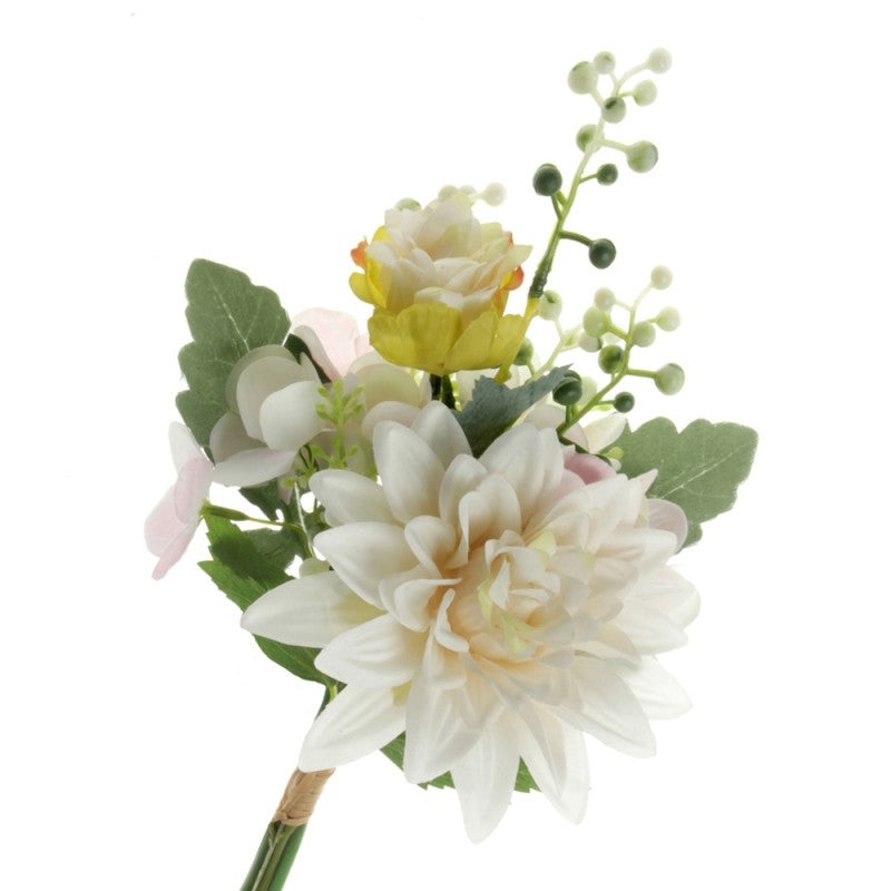 Dahlia and Hydrangea Flower Bundle x 40cm long – Ivory