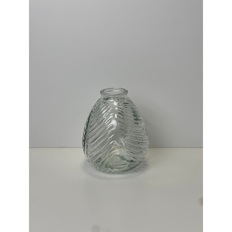 Leaf Glass Bottle x H13cm – Clear
