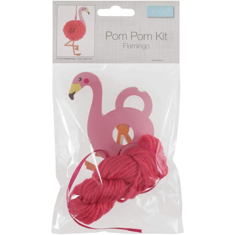 Pom Pom Craft Kit for Kids – Pretty Pink Flamingo