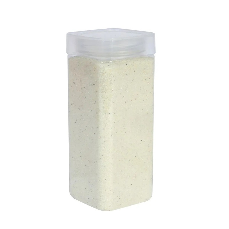 Square Jar of Decorative Sand – 800g – Cream