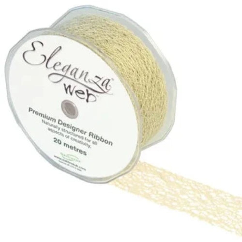 Web Ribbon 38mm x 20m –  Ivory