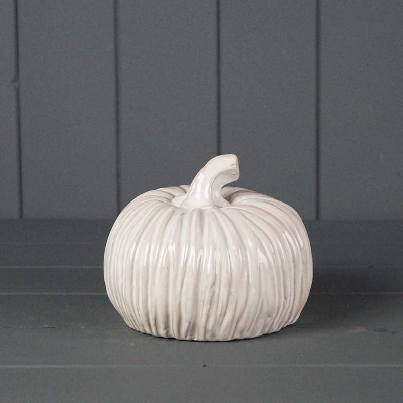 Glazed Ceramic Pumpkin – H11 x D14.8cm