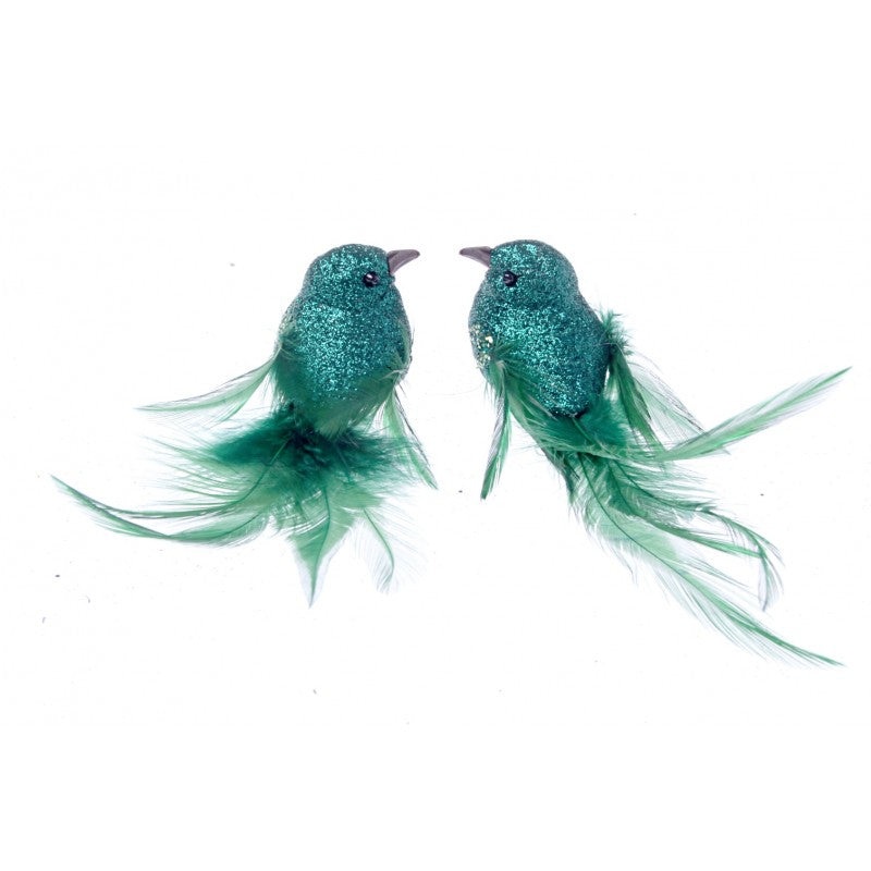 Glittered Doves – Green – 2pcs per pk