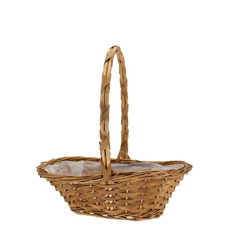 Golden Punt Basket with Handle x 30cm – Lined