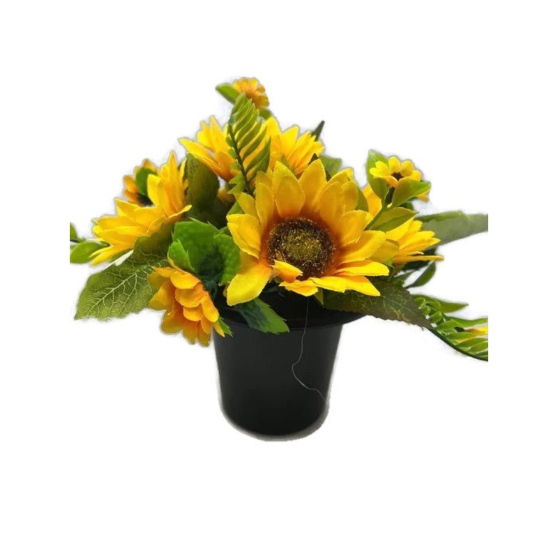 HANDMADE replacement pot with Sunflowers