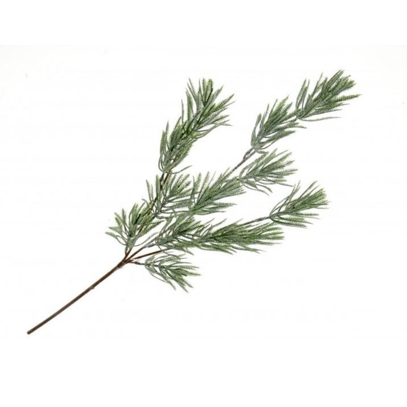 59cm Glittered Pine Stem – Green