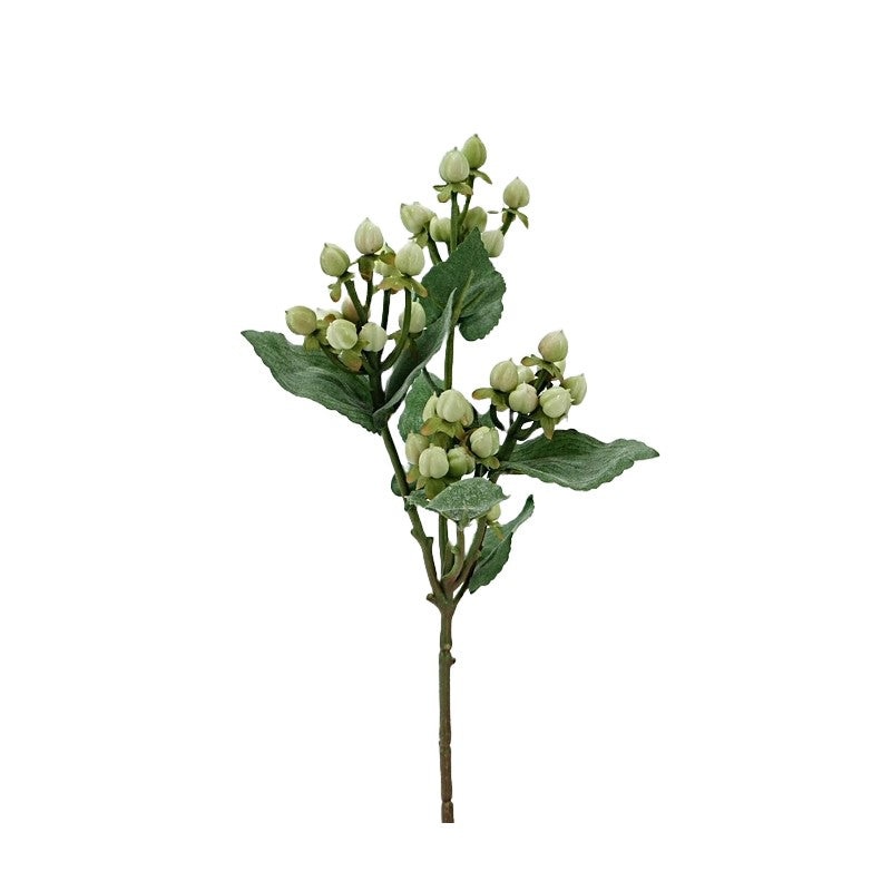 Artificial Hypericum Berry Branch – Green – 48cm long