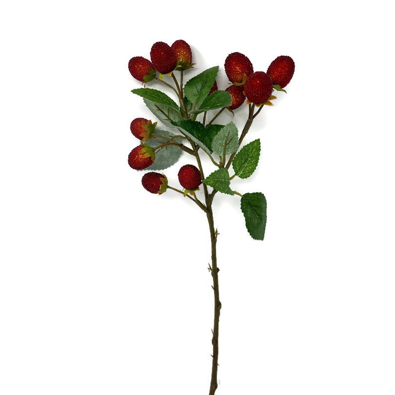 Artificial Wild Strawberry Spray x 40cm long