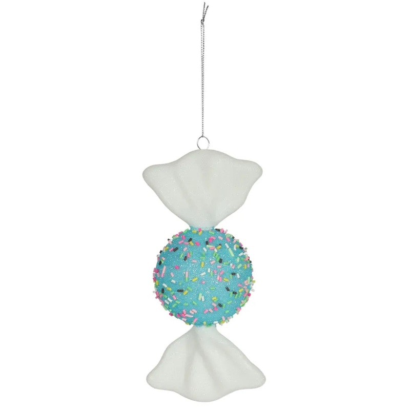 Beaded Candy Style Round Hanging Decoration – Turquoise – H18cm