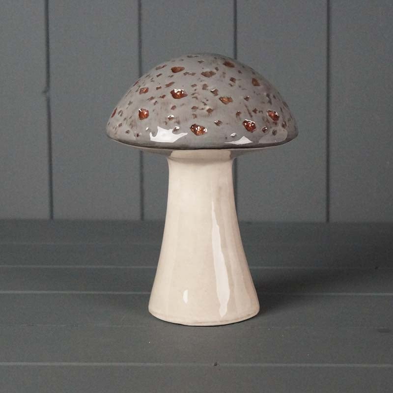 Ceramic Mushroom – 19cm x 14cm – Grey