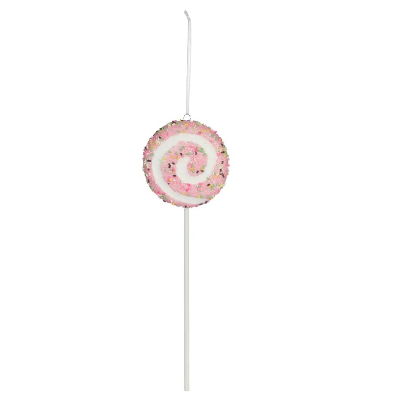 Lollipop with Swirl Hanging Decoration – Pink – H31cm