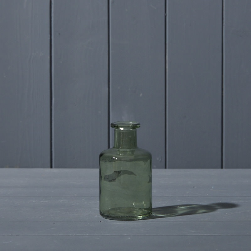 Vintage Green Glass Bottle x 11.8cm