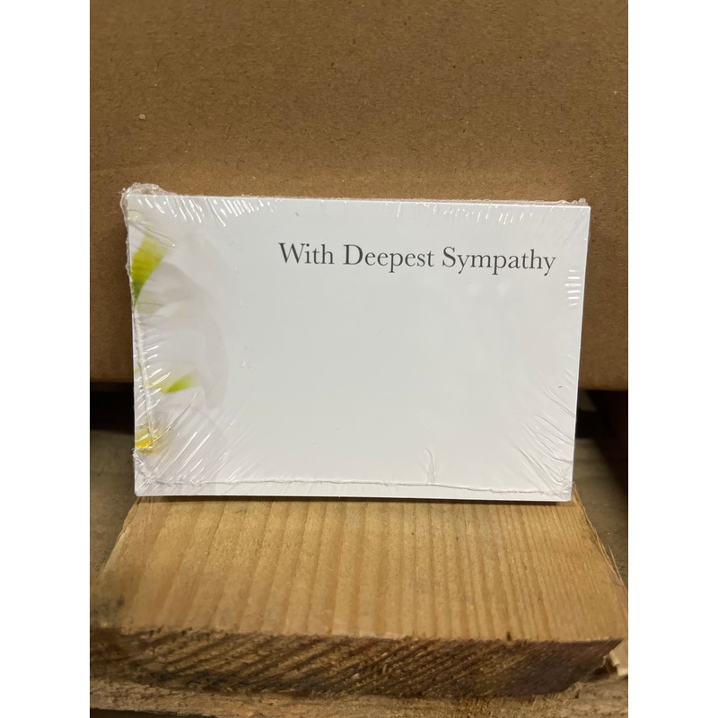 50 Florist Cards With Deepest Sympathy – Calla Lily