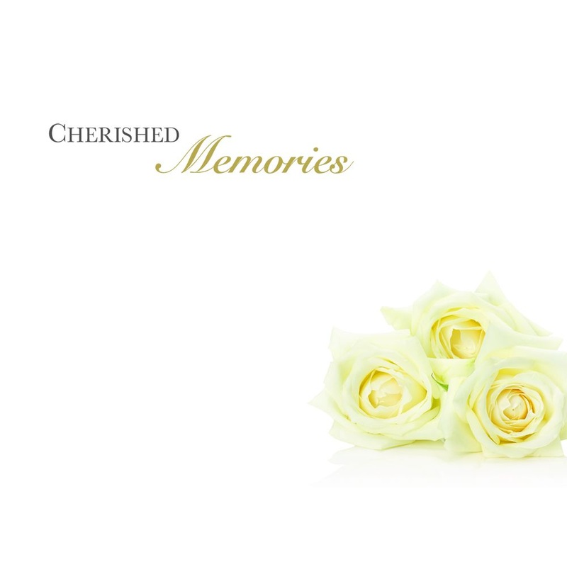 9 Large  Sympathy Message Cards – 12.5 x 9cm – Cherished Memories – Ivory Roses Large