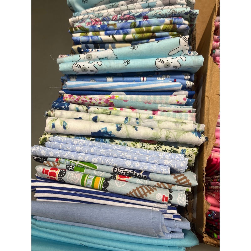 FAT QUARTER Blue Polycotton Fabric selected randomly-no design
