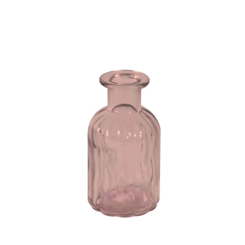 Flora Glass Bottle – 10cm – Pink