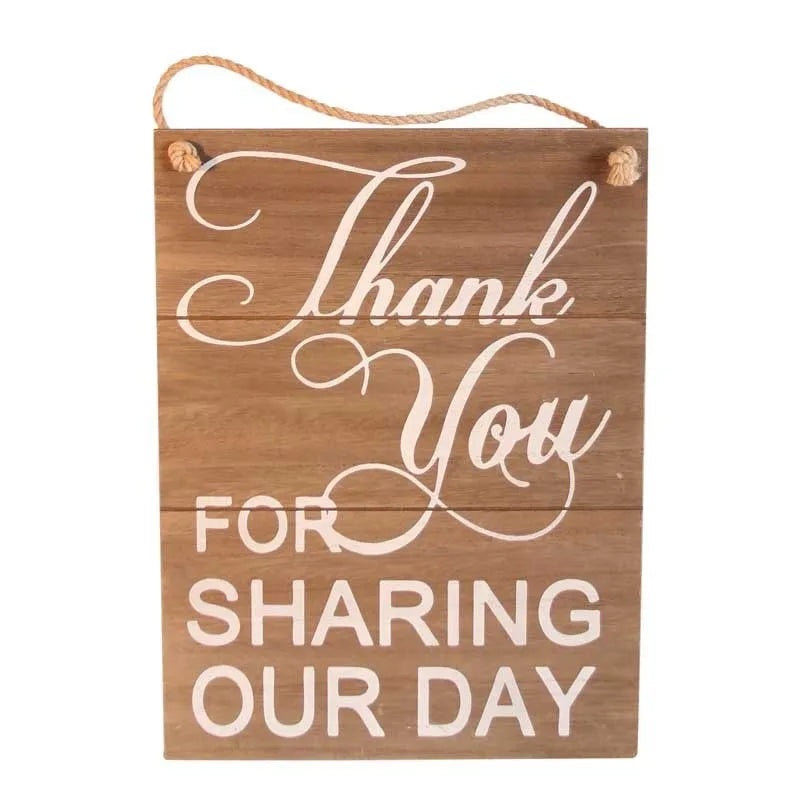 Hanging Sign-Thankyou for sharing our day