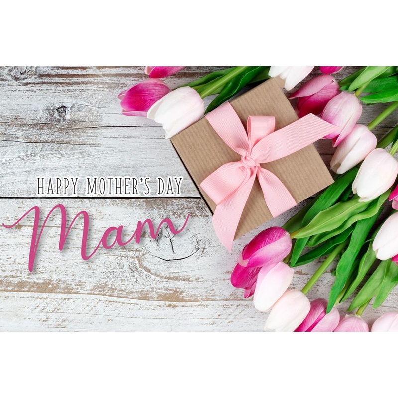 Mother’s Day Flower Gift Cards –  Happy Mother’s Day Mam – Pack of 50 Cards