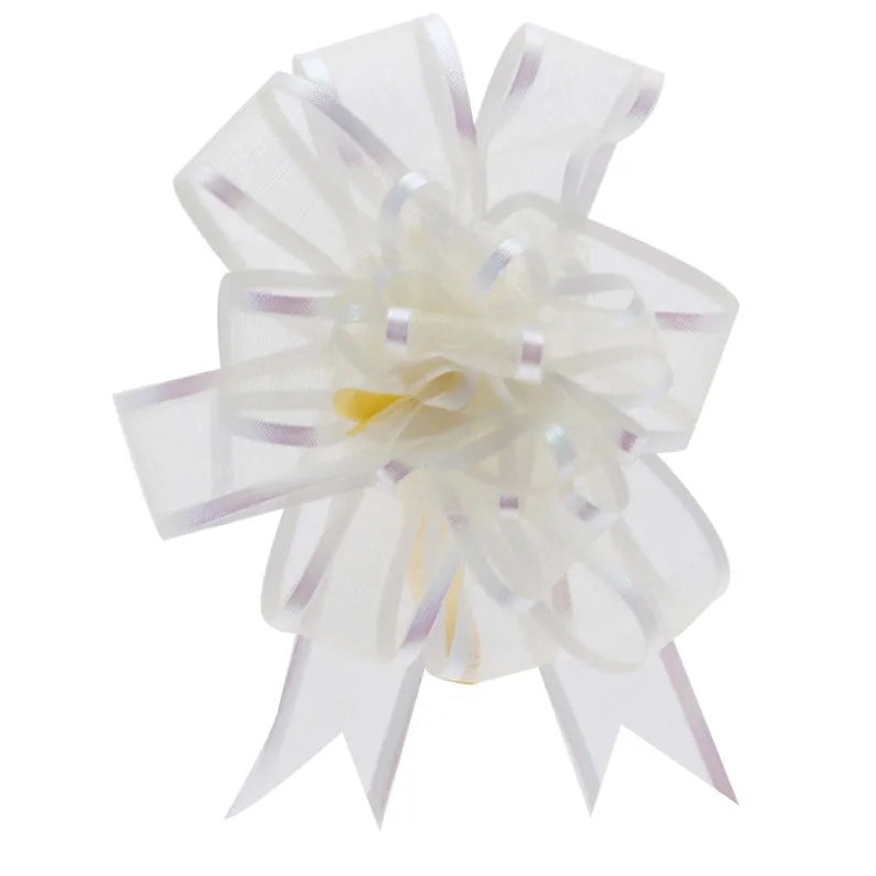 Organza Pull Bow x 25mm – Ivory