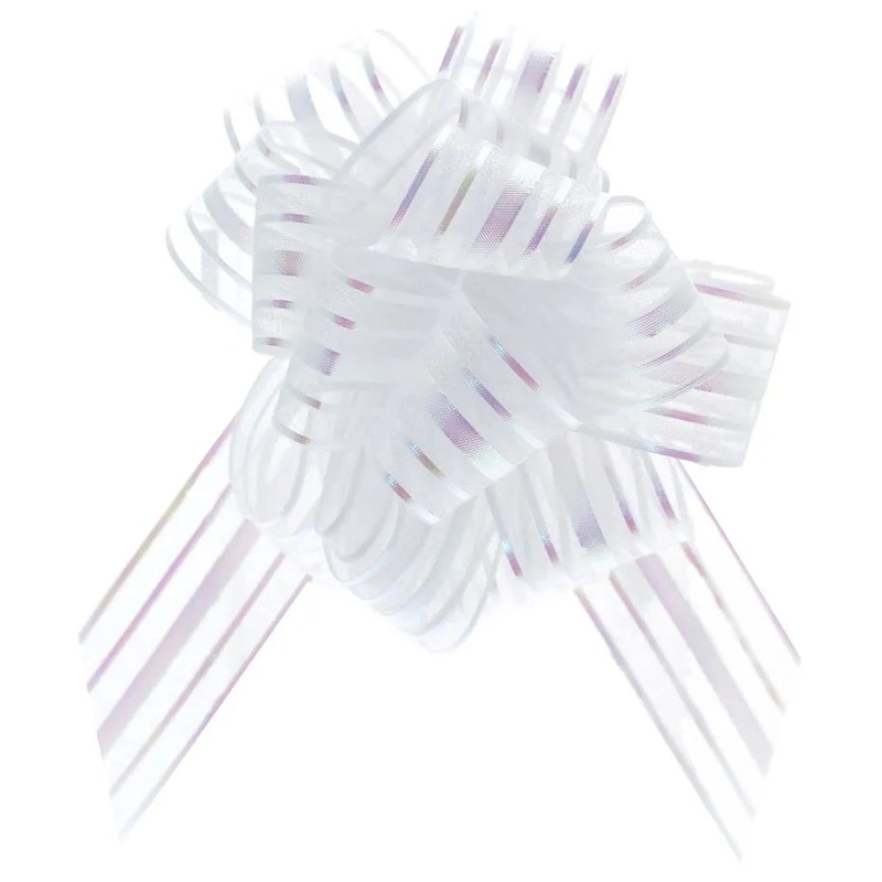 Organza Pull Bow x 31mm – White