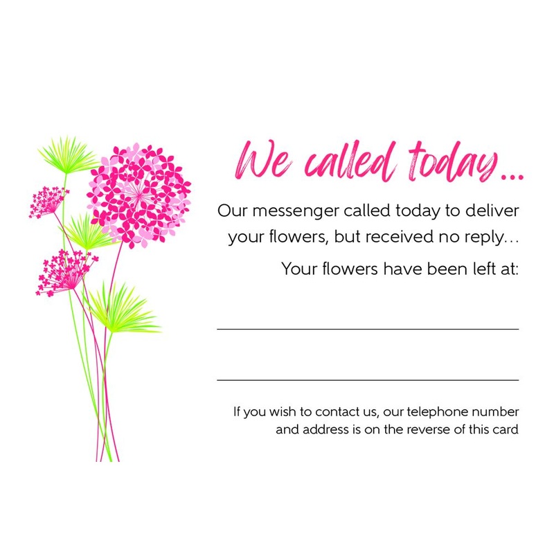 We Called Today Delivery Florist Cards – Pack of 100