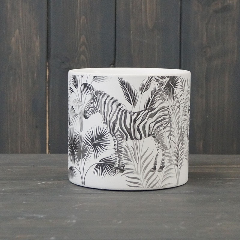 Zebra Ceramic Pot – 12cm