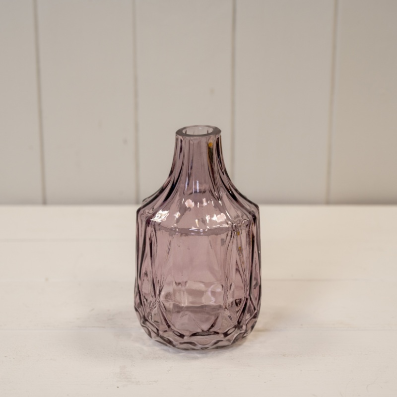 13.8cm Glass Bottle – Amethyst