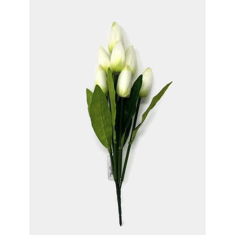 9 Stem Tulip Bush x 44cm – Ivory