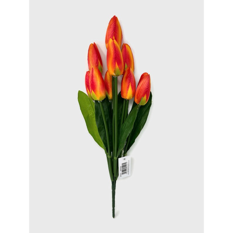 9 Stem Tulip Bush x 44cm – Orange