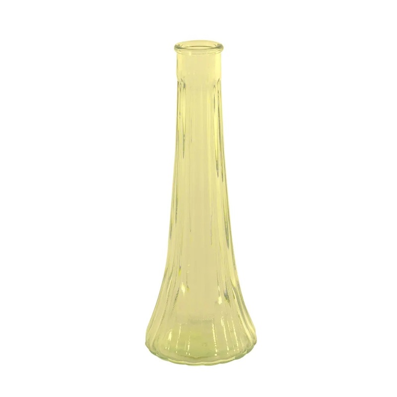 Ashley Glass Bud Vase – H21cm – Yellow