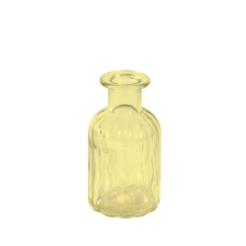 Flora Glass Bottle – 10cm – Yellow