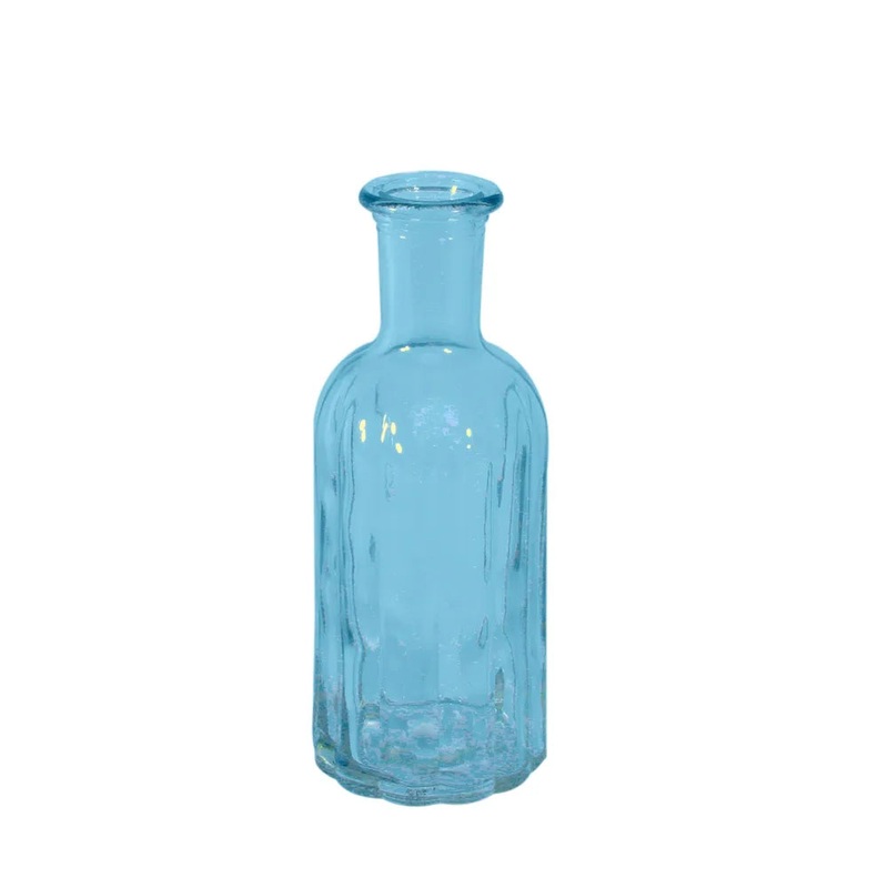 Flora Glass Bottle – 13.7cm – Blue