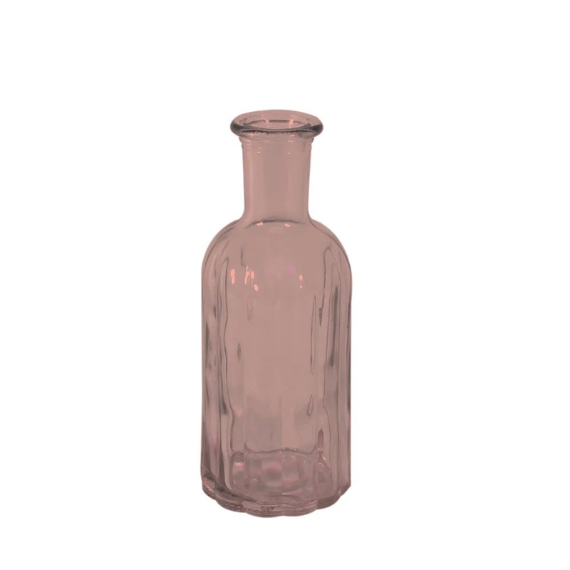 Flora Glass Bottle – 13.7cm – Pink