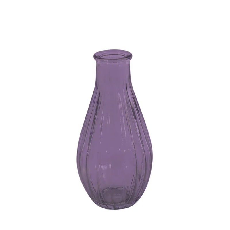 Vintage Fluted Bud Vase 14cm – Lilac