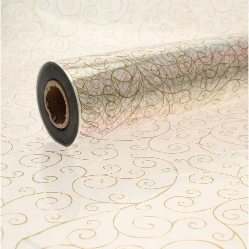 1 single metre x 80cm Scroll Cellophane – Gold
