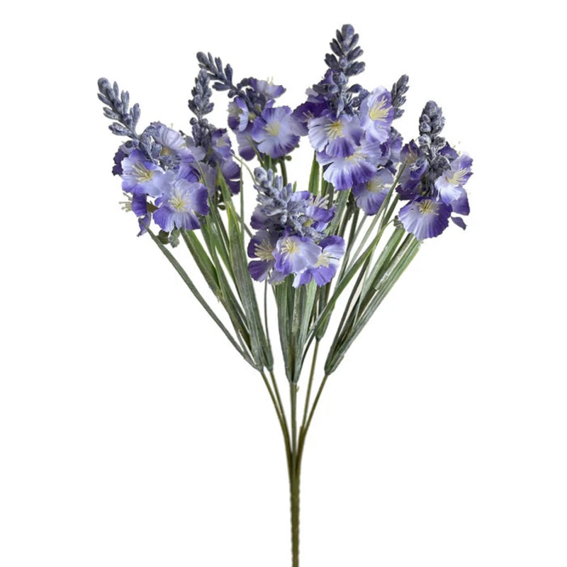 Mini Blossom Flower Spike Bunch – Purple – 39cm long